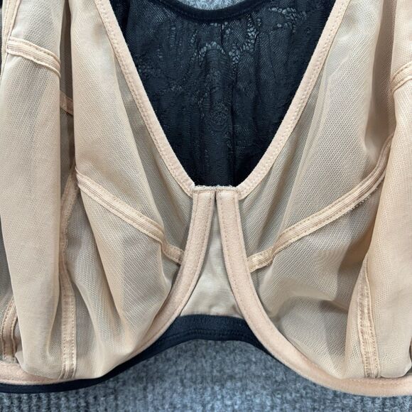 Elomi Kelsey Bra 38N Black Lace Underwire Bralette J-Hook Unlined 300524 - Picture 5 of 6